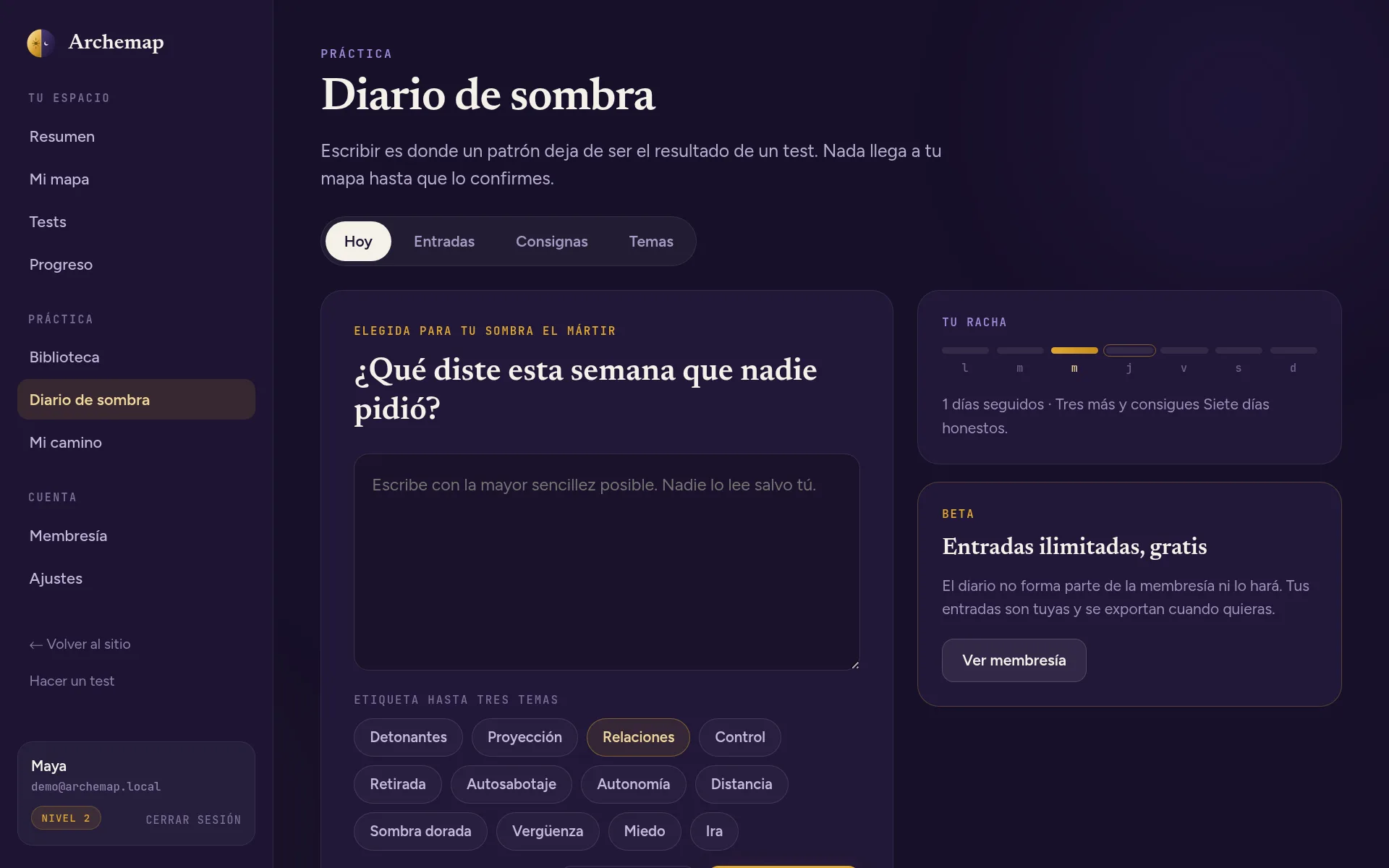 Diario de sombra
