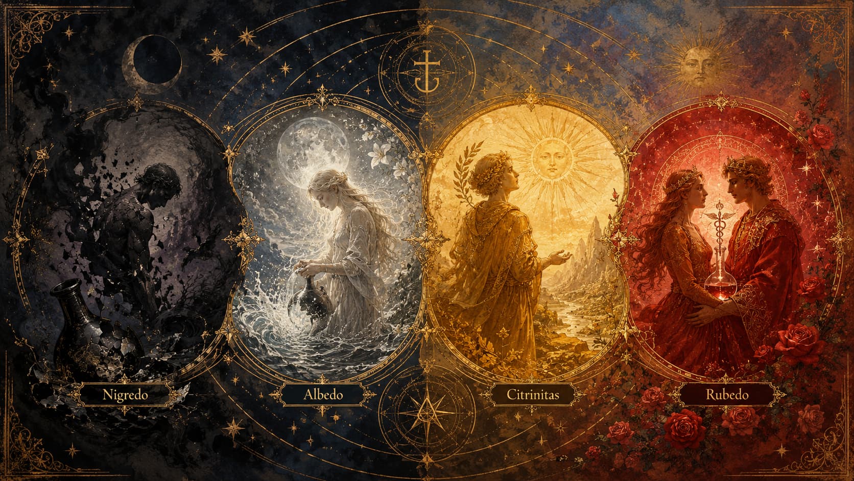 Nigredo, Albedo, Rubedo: The Alchemy of the Soul